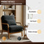LLappuil Accent Chair, Mid-Century Modern Reading Single Sofa Chair for Living Room Dark Gray