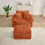 LLappuil 50" Accent Chair with Ottoman, Oversized Living Room Chair, Corduroy Deep Seat Reading Single Sofa Chair, No Need Assemble
