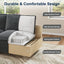 LLappuil 59" Loveseat Sofa, Small Living Room 2 Seat Sofa Couch, Chenille Cloud Sofa Couch for Apartment, Compact Space Gray