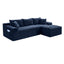 LLappuil 106" Sectional Sofa, Modular Sectional Couch with Left Chaise, Deep Seat Corduroy Cloud Sofa for Living Room