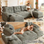 LLappuil Sectional Sofa, U Shaped Sectional Couch with Pull Out Sofa Bed, Chenille Convertible Sleeper Sofa Bed with Chaise, Removable Armrests, USB Ports Light Gray