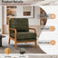 LLappuil Accent Chair, Mid-Century Modern Reading Single Sofa Chair for Living Room, Foil Fabric