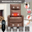 LLappuil Recliner Chair, 360° Swivel Massage Recliner Chair with Heat, Nursery Glider Rocker Recliner Chair for Living Room, Bedroom, Faux Leather Brown