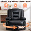 LLappuil Recliner Chair, 360° Swivel Massage Recliner Chair with Heat, Nursery Glider Rocker Recliner Chair with Cup Holders, USB Charge Port, Side Pockets for Living Room, Bedroom Black