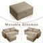 LLappuil Pull Out Sofa Bed Queen Size, 85" Loveseat Sofa with Movable Ottoman, USB Charging Port, Corduroy Sofa Couch Convertible Sofa Bed for Living Room Camel
