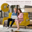 LLappuil Loveseat Sofa, 47" Small Couch, Love Seat Corduroy Sofa Couch for Compact Space Yellow