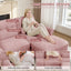 LLappuil 69" Loveseat Sofa, Modular Sectional Couch with Movable Ottoman, Cloud Chenille Sofa Couch for Living Room
