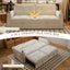 LLappuil 73" Pull Out Sofa Bed Queen Size, Loveseat Sofa Convertible Sleeper Sofa Bed, Corduroy Sofa Couch for Living Room Beige