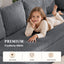 LLappuil 144" Sectional Sofa, Oversized Modular Sectional Couch with Chaise, Magazine Pockets, Removable Armrests, Cloud Boneless Corduroy Sofa Convertible Sofa Bed for Living Room
