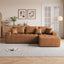 LLappuil 108" Sectional Sofa, Modular Sectional Couch with Left Chaise, Deep Seat Faux Leather Cloud Sofa for Living Room