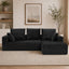 LLappuil 95" Sectional Sofa, Modular Sectional Couch with Left Chaise, Cup Holders, Side Pocket, Corduroy Boneless Sofa Couch for Living Room