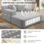 LLappuil Chaise Lounge Chair Indoor, Corduroy Boneless Sofa Bed, Deep Seat Sleeper Couch Reading Chairs, Cloud Sofas Couches for Living Room, No Assembly Required Light Gray