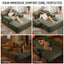 LLappuil Chaise Lounge Chair Indoor, Corduroy Boneless Sofa Bed, Deep Seat Sleeper Couch Reading Chairs, Cloud Sofas Couches for Living Room, No Assembly Required Green