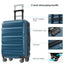 LLappuil 6 Piece Luggage Set, ABS Hardshell Suitcases with Dual Spinner Wheels for Travel & Business
