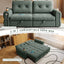 LLappuil 80" Pull Out Sofa Bed Queen Size, Loveseat Sofa Convertible Sofa Bed, Chenille Sofa Couch for Living Room Green