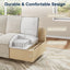 LLappuil 59" Loveseat Sofa, Small Living Room 2 Seat Sofa Couch, Chenille Cloud Sofa Couch for Apartment, Compact Space Beige