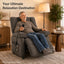 LLappuil Recliner Chair, Power Zero Gravity Chenille Reclining Sofa Chair, Electric Adjustable 90‑160° Recliner Reading Chair for Living Room