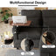 LLappuil 81" Loveseat Sofa with Recliner Chair, 3 Seat Sofa with Pull Out Sofa Bed, Chenille Sofa Couch Convertible Sofa Bed with Tabletop, Cup Holder, USB & Type-c Charging Port for Living Room