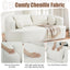LLappuil 67" Loveseat Sofa, Chenille Boneless Sofa Couch for Living Room, No Need Assemble Beige