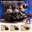 LLappuil Loveseat Recliner Chair, Massage Recliner Chair with Heating, Manual Oversized Recliner Home Theater with Cup Holders, Side Pocket for Adults