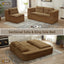 LLappuil Sectional Sofa Bed, Futon Convertible Sofa Bed King Size, Plush Corduroy Loveseat Sofa Couch for Living Room Camel