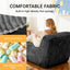 LLappuil Bean Bag Chair, Lounge Chaise Indoor Convertible Sofa Bed, Floor Lazy Sofa Chair for Adult with Memory Foam for Living Room, Bedroom Dark Gray