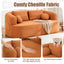 LLappuil 67" Loveseat Sofa, Chenille Boneless Sofa Couch for Living Room, No Need Assemble Orange