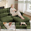 LLappuil 69" Loveseat Sofa, Modular Sectional Couch with Movable Ottoman, Cloud Chenille Sofa Couch for Living Room