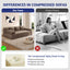 LLappuil Futon Sofa Bed, 79" Loveseat Sofa Convertible Sofa Bed Queen Size, Corduroy Sofa Couch for Living Room Camel
