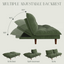 LLappuil 71" Corduroy Futon Convertible Sofa Bed, Loveseat Sleeper Sofa Couch for Living Room Apartment Green