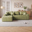 LLappuil 108" Sectional Sofa, Modular Sectional Couch with Right Chaise, Deep Seat Faux Leather Cloud Sofa for Living Room