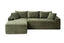 LLappuil 106" Sectional Sofa, Modular Sectional Couch with Right Chaise, Deep Seat Corduroy Cloud Sofa for Living Room
