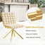 LLappuil Dining Chair Set of 2, 2 Piece Puffy Bubble Kitchen Dining Chair with with Metal Legs, Tufted Velvet 360° Swivel Accent Chair for Dining Room, Kitchen, Living Room