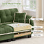 LLappuil 101" Sectional Sofa, Modular Sectional Couch with Double Movable Ottoman, Chenille Cloud Sofa Couch for Living Room