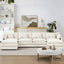LLappuil Modular Sectional Sofa, Sectional Couch with 2 Movable Ottoman, Chenille 6 Seat Cloud Sofa Couch for Living Room Beige