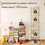 LLappuil 5 Tier Rotating Bookshelf, 360° Display Swivel Bookcase, Corner Bookshelf for for Bedroom, Living Room White