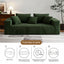 LLappuil 94" Boneless Couch, Corduroy 3 Seat Sofa, Deep Seat Cloud Sofa Couch for Living Room