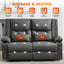 LLappuil Loveseat Recliner Chair, Massage Recliner Chair with Heating, Manual Oversized Recliner Home Theater with Cup Holders, Side Pocket for Adults