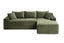 LLappuil 95" Sectional Sofa, Modular Sectional Couch with Left Chaise, Deep Seat Corduroy Cloud Sofa for Living Room