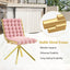 LLappuil Dining Chair Set of 2, 2 Piece Puffy Bubble Kitchen Dining Chair with with Metal Legs, Tufted Velvet 360° Swivel Accent Chair for Dining Room, Kitchen, Living Room