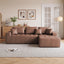 LLappuil 108" Sectional Sofa, Modular Sectional Couch with Left Chaise, Deep Seat Faux Leather Cloud Sofa for Living Room