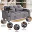 LLappuil 65" Pull Out Sofa Bed, Corduroy Sofa Couch Covertible Sofa Bed, Loveseat Sofa for Living Room Gray