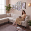 LLappuil Sectional Sofa, 103" x 103" Chesterfield Sofa with Nailhead, 7 Seat Chenille Tufted Couch for Living Room Beige