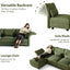 LLappuil Modular Sectional Sofa, Oversiezed Curved Sectional Couch with Storage & Hexagon Seat, Corduroy Sectional Sofa with Adjustable Arms & Backs for Living Room Green