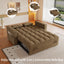 LLappuil Pull Out Sofa Bed Full Size, 65" Loveseat Sofa Convertible Sofa Bed, Chenille Sofa Couch with Small Toptable, Charging Port, Hidden Storage Armrest for Living Room Khaki