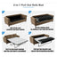LLappuil Pull Out Sofa Bed Queen Size, 82" 3 Seat Sofa Convertible Sofa Bed, Velvet Sofa Couch with Memory Foam Mattress for Living Room Brown