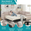 LLappuil Sectional Sofa, Pull Out Sofa Bed Queen Size, 6 Seat Sofa Couch Convertible Sleeper Sofa Bed for Living Room Beige