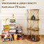 LLappuil 3 Tier Rotating Bookshelf, 360° Display Swivel Bookcase, Corner Bookshelf for for Bedroom, Living Room Gold
