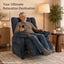 LLappuil Recliner Chair, Power Zero Gravity Chenille Reclining Sofa Chair, Electric Adjustable 90‑160° Recliner Reading Chair for Living Room