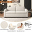 LLappuil 73" Loveseat Sofa, Pull Out Sofa Bed Full Size with 3" Mattress, Corduroy Sofa Couch with USB Ports, Cup Holders, Phone Holder Convertible Sofa Bed for Living Room Beige